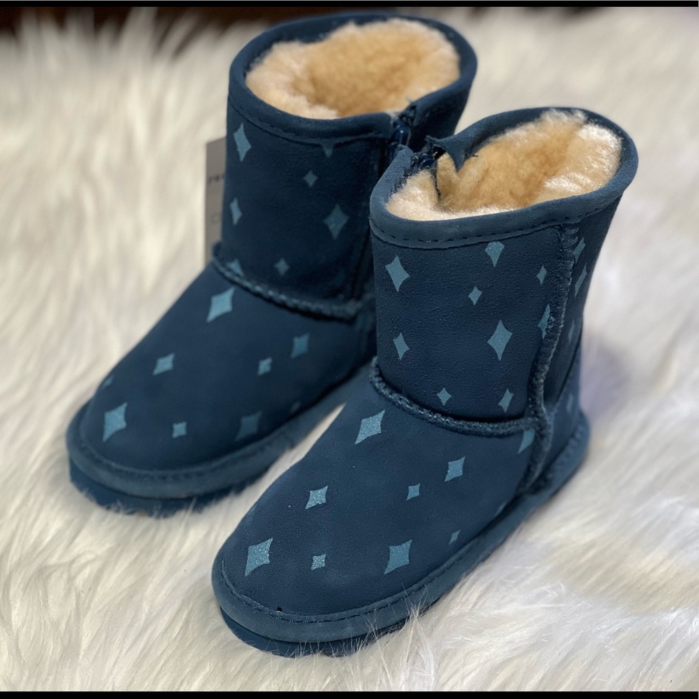 New Bearpaw Kids' Elle Zip Short Water Resistant Boot Toddler/Little Kids - Picture 8 of 11